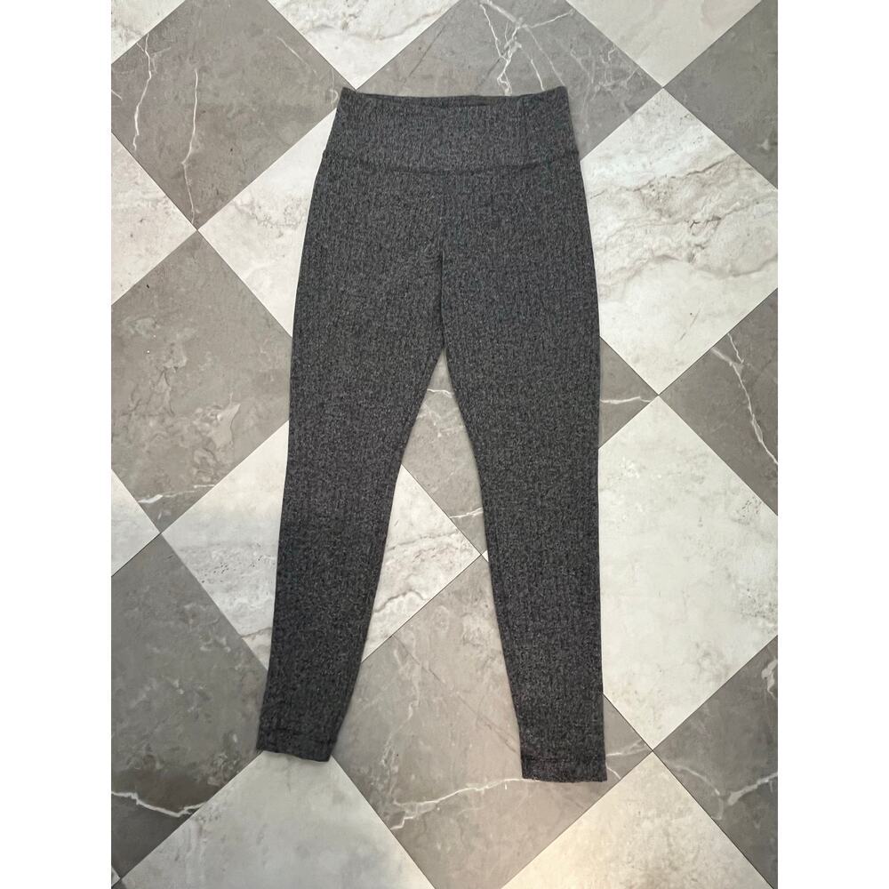 Athleta Delancey Herringbone Tight Leggings Grey Black White Small S High Rise